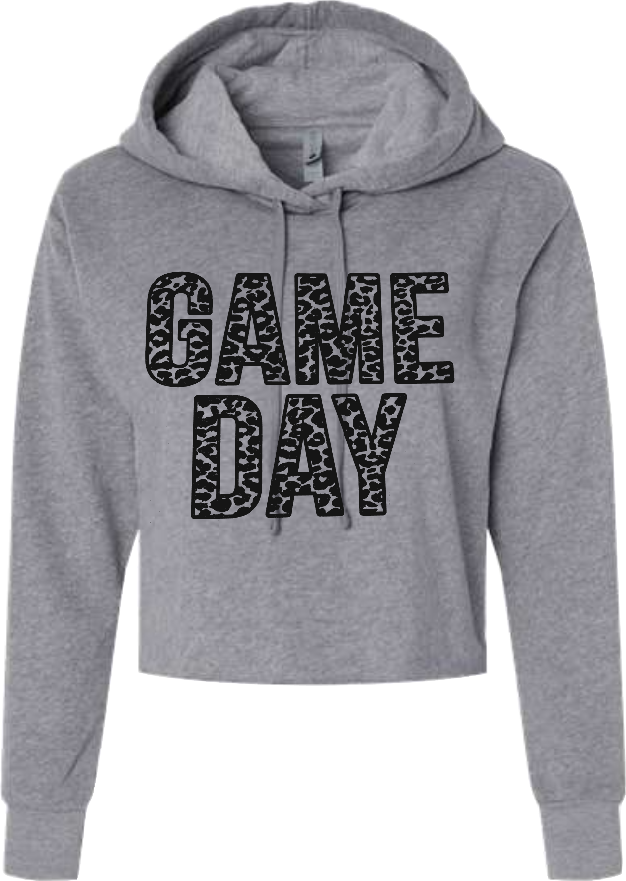 French Terry CROP Hoodie - White or Gray