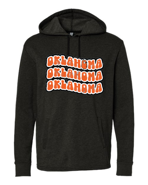 "French Terry" or Fleece Hoodie - Black or Gray