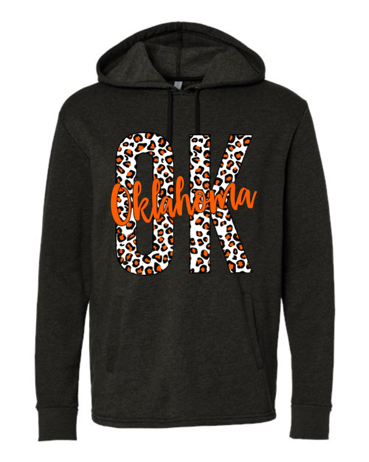 "French Terry" or Fleece Hoodie - Black or Gray