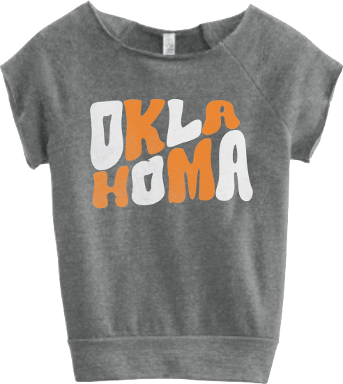Raw Edge Short Sleeve Raglan Sweatshirt (Eco Gray)