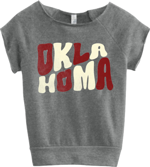 Raw Edge Short Sleeve Raglan Sweatshirt (Eco Gray)