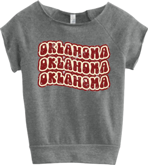 Raw Edge Short Sleeve Raglan Sweatshirt (Eco Gray)