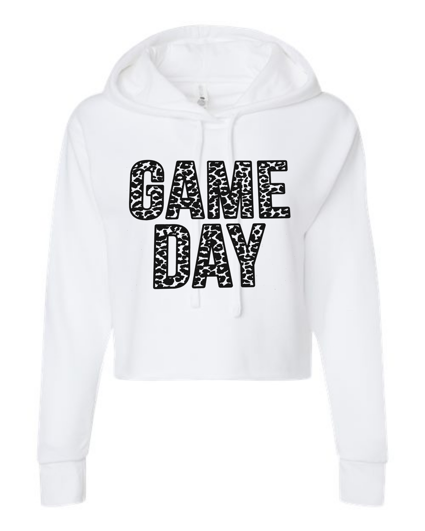 French Terry CROP Hoodie - White or Gray